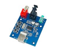 Piceioep Tarjeta de Sonido Ligera PCM2704 USB a S/PDIF, Tablero de decodificación HiFi, Salida de Fibra óptica Coaxial analógica de 3, 5mm