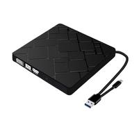Piceioep Unidad externa portátil de DVD RWs USB 3.0 tipo C, quemadores ópticos para laptop, enchufes de escritorio y reproducir unidad de CD externa
