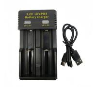 Piceioep USB LiFePO4 para 14500 18650 26500 Tamaño múltiple 3.2V con Carga de batería LED