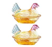 Piceioep Vasos de para gallina en Nido, para Dulces con, Cuenco Retro para Dulces, decoración de en Tarro para hogar, oficinas, Cocina, Cuenco Cubierto