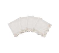 Pick a Poppy Lace servilleta de algodón Offwhite. pack de 4. 45x45 cm