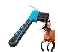 Pick de zócalo de caballo | Hoofpick portátil, robusto para sujetar el zenómico con un cepillo con mango táctil suave