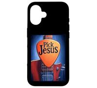 Pick Jesus Guitarra Músico Carcasa para iPhone 16