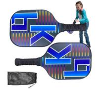 Pick Leball Paddle,Raqueta de púa de fibra de vidrio,2X Raqueta deportiva Pickle Ball | Paleta de bolas de pepinillo portátil, raquetas ligeras, raqueta deportiva de bola de pepinillo para f