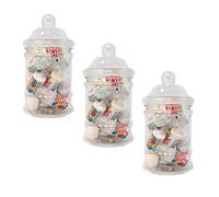 Pick n Mix Candy Buffet Party Victorian Style - Tarro de plástico transparente (15 cm de alto, 380 ml, 3 unidades), ideal para todas las ocasiones, cumpleaños, celebraciones, bodas, bautizos