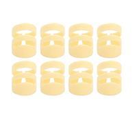 Pick para los Dedos de 8pc para Guitarra, Ukelele y bajo, Lágrimas, Tamaño Ajustable, Beige (6L+2M)