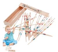 Pick Up Sticks Game - 31 Pieces Wooden Colorful Sticks Balance Game | Educational Preschool Learning Activity | Pick Up Stick Toy for Children and Adults, Korean Traditional Gogi Family Games