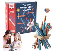 Pick Up Sticks: Juguetes De Madera Retro, Juegos De Actividades Coloridas | Manual Educativo, Colección Familiar, Kit De Entretenimiento Portátil Con Juegos Divertidos Y Atractivos Para