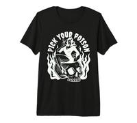 Pick Your Poison Pin Up Devil Woman - Flash de Tatuaje Tradicional Camiseta Premium