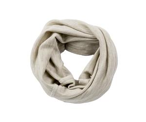 PICKAPOOH Pañuelo multifunción Strunzel de lana virgen orgánica/seda para niños y adultos en mezcla natural, Púrpura Frambuesa Gris, 2 (50 cm - 54 cm)