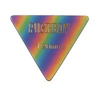 Pickboy Bass púa, triángulo, Rainbow, celulosa, 1,20 mm, 10 púas