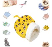 Pickelect Cozy Pet Nest for Cats and Dogs, 2025 New Picture Cozy Pet Nest, Portable All-Season, 360° Warm Tunnel Cat Sleeping Bag (B, M)