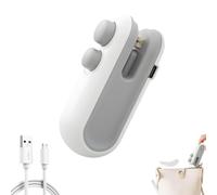 Pickelect Mini Bag Sealer with Cutter and Magnet, Portable Snack Plastic Bag Heat Sealing Machine, for Snacks Vegetable Fresh Storage(White,1PC)