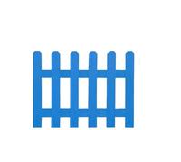 Picket Fence Cutout Unfinished Wood Home and Garden Decor Country Decor Farm House Freestanding Fencing Borders(Blu,50 * 30cm)