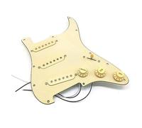 Pickguard De Guitarra Eléctrica Pastillas Cargadas Precableadas ScratchPlate Assembly SSS Yellow