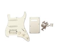 Pickguard de guitarra eléctrica Placa blanca cargada de rastreo con camioneta incorporada y función de bobina dividida para el rendimiento de la práctica y los shows en vivo (SSH19)