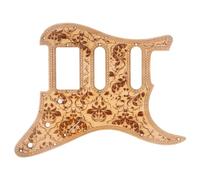 Pickguard de guitarra eléctrico Maple Tallado de madera Placa de protección anti -scratch para guitarra ST con patrón de flores talladas Protección duradera Instalación fácil para