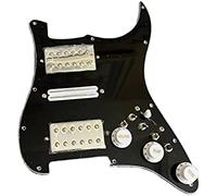 Pickguard multiinterruptor precableado con juego de pastillas HSH Alnico V Humbucker, mini pastillas humbucker de alto rendimiento cargadas de 3 capas, ajuste de bobina dividida para guitarras de estilo Strat