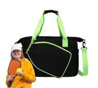 Pickle Ball Bag - Bolso bandolera con botella | Pocket Shoe Compartment Waterproof Spacious Handle Pouch | Pickle Ball Sling Bag for Racket Court Badminton Family Travel Gym Workout