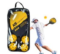 Pickle Ball Paddle Ball Set de bolas y pickle, juego de bolas de pickle, equipo de pickle Ball, pala con mango cómodo, 4 bolas de pickle, remo para ejercicios de fitness en interiores y exteriores