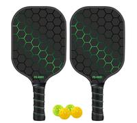 Pickle Ball Paddle Set, Pickle Ball Kit, Paddle Ball Rackets, Fiberglass Pickle Ball Paddles, Pickle Balls Included, Racket Set for Kids, Family Pickle Ball Set for All Eges
