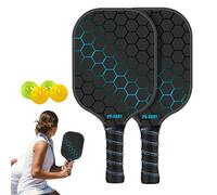 Pickle Ball Paddle Set - Pickle Ball Kit Paleta Rackets | Fibra de vidrio Pickles Balls Paddles con 4, raqueta para niños, adultos, Family Pro Racquet Sets Juego de interior al aire libre