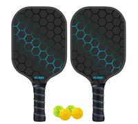 Pickle Ball Paddle Set - Pickle Ball Paddle Ball Kit Pickle Ball Kit Indoor Outdoor Game | - Pala de fibra de vidrio con 4 bolas de pickle, raqueta para niños, adultos y familias
