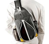 Pickle Ball Paddle Sling Bag - Bolsa de hombro unisex deportiva con gancho de valla para pepinillos, tenis, viajes