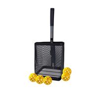 Pickle Ball Retriever - Cesta ligera de gran capacidad, mango telescópico ajustable, parte plegable y portátil, práctica herramienta deportiva, para hombres, mujeres, niños y niñas