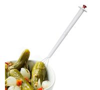Pickle Grabber Tool - PVC Material 20cm Size, Jar Food Fork, 4-prong Design | Versatile Tiny Object Picker, Kitchen Accessory Tool For Pickles, Peppers, Condiments, Restaurants, Hotels