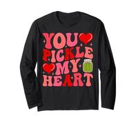 Pickle Heart Cute Kawaii Dill Love Valentine Vibes Manga Larga