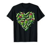 Pickle Heart Funny Dill Lover Canning Cucumber Humor Camiseta