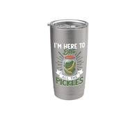 Pickle Lover Pepino Vegetal Pickles Vegano Vaso térmico de acero inoxidable de doble pared