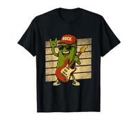 Pickle Playing Electric Guitar Rock Star Funny Pickles Lover Camiseta