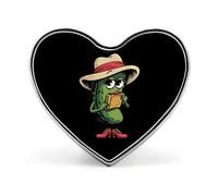 Pickle Playing The Harmonica Heart Lapel Pin Enamel Badge Brooches Clothing Decor for Wedding Party Costume Accessory