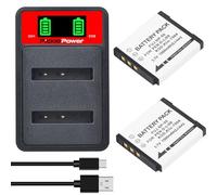 Pickle Power 2 baterías de repuesto NP-50 con cargador dual USB para Fujifilm FinePix F50fd F60fd F100fd F900EXR F800EXR F600EXR F550EXR F300EXR F200EXR