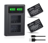 Pickle Power 2 baterías DMW-BMB9 DMW-BMB9E con cargador dual para Panasonic Lumix DC-FZ82