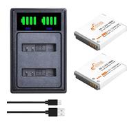 Pickle Power 2 baterías NB-6L NB-6LH y Cargador LED de Doble Ranura para Canon PowerShot SX530 HS, SX710 HS, SX700 HS, SX610 HS, SX600 HS, SX540 HS, SX510 HS, SX500 is, SX280 HS, SX270, D30, S90