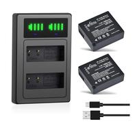 Pickle Power 2x1280mAh DMW-BLG10 DMW-BLE9E Batería + Cargador Doble para Panasonic Lumix DMC-ZS60/ZS80/ZS100/DMC-GF6/DMC-GX7/DMC-GX9/DMC-GX85/ DMC-GF3/DMC-GF5/DMC-GF6/DMC-LX100/LX100M2