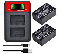 Pickle Power DMW-BMB9 DMW-BMB9E - Batería y cargador USB para Panasonic Lumix DC-FZ82 DMC-FZ72 DMC-FZ45 DMC-FZ48 DMC-FZ100 DMC-FZ62 (2 unidades)