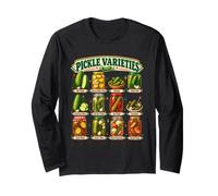 Pickle Varieties Foodie Art Eneldo Pan Mantequilla Hot Pickles Manga Larga