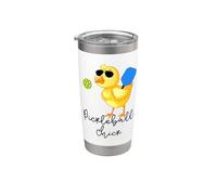 Pickleball Chick Chicas lindas Pickle Ball Vaso térmico de acero inoxidable de doble pared