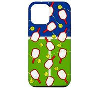 Pickleball Court Design with Red Paddles and Balls Carcasa para iPhone 12 Pro MAX