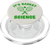 Pickleball Court Design with Red Paddles and Balls PopSockets PopGrip para MagSafe