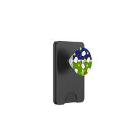 Pickleball Court Design with Red Paddles and Balls PopSockets PopWallet para MagSafe