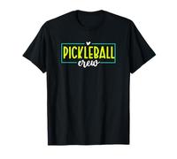 Pickleball Crew - Gráfico del Equipo con Letras a Mano Camiseta