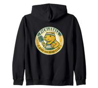 Pickleball Dink and Drink Club Capybara Insignia Retro Sudadera con Capucha