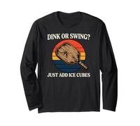 Pickleball Dink Or Swing Just Add Ice Cubes Manga Larga