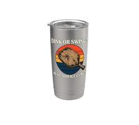 Pickleball Dink Or Swing Just Add Ice Cubes Vaso térmico de acero inoxidable de doble pared