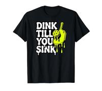 Pickleball Dink Till You Sink Slime Paddle Graphic Camiseta gráfica económica, Hombre, Negro, M